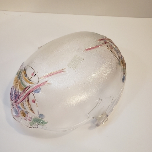 Mikasa Holiday Bells Decorative Basket Glass Frost - Picture 8 of 10